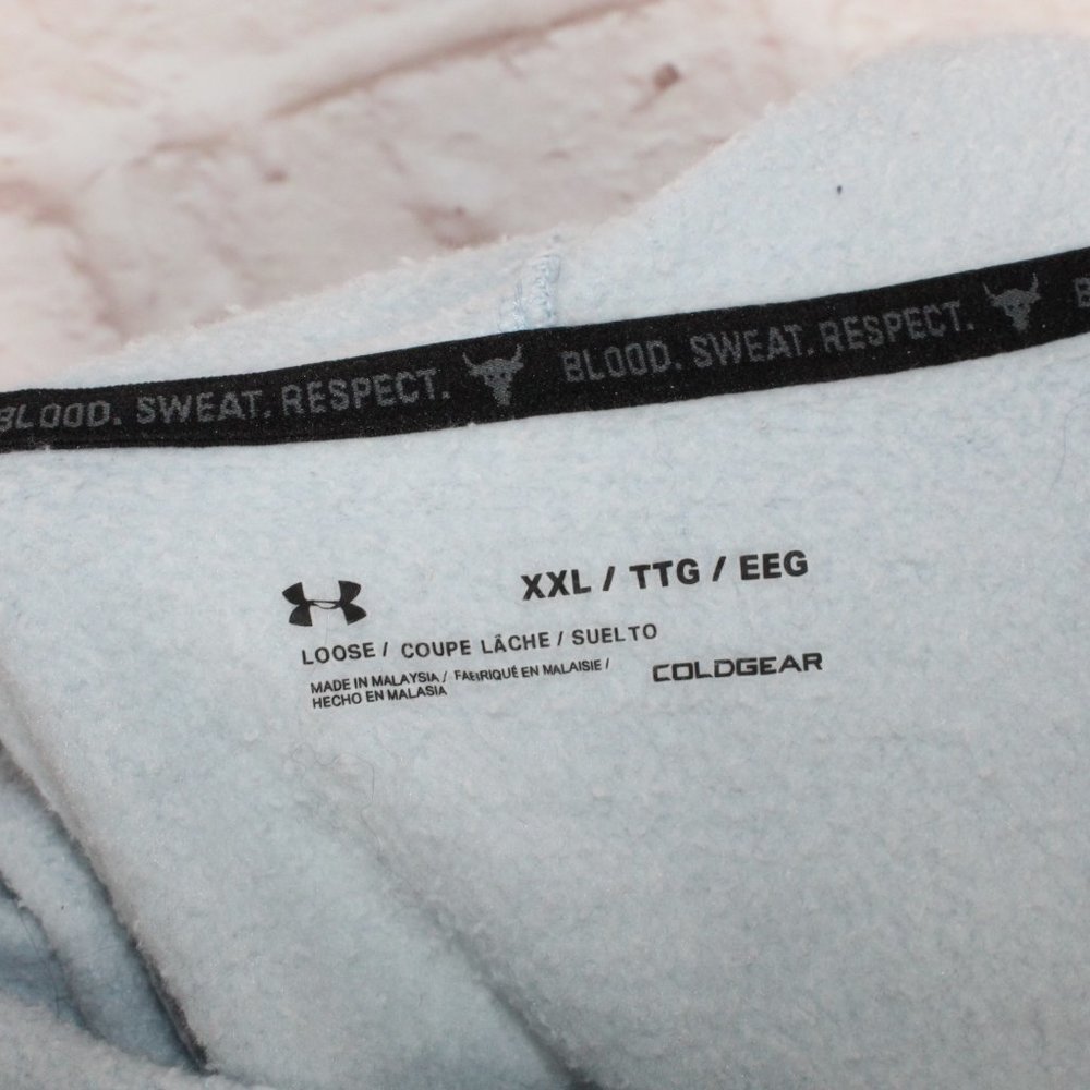 Under Armour Blue Polyester Blend Pullover Hooded Sweatshirt Size XXL - Picture 7 of 8